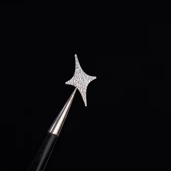 1BUC Argint Strălucitor Unghiilor Autocolant Inima/Fluture/Flacără/Star de Moda de Design Nail Art Decor 3D Adeziv Manichiura Slider Decal#8*10 cm