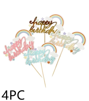 10PC Transparent cu Paiete, Sclipici Numărul CakeBaby Duș Ziua de naștere Tort de Nunta de Decorare Sus Steaguri Digital Prăjituri Desert Decor