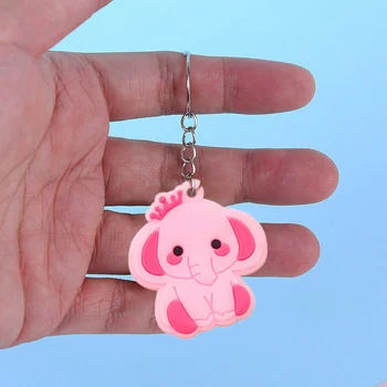 12pcs Bule și pink Elephant Copil de Brelocuri pentru Elefant Petrecere cu Tema Decor Gen Dezvăluie Petrecere Copil de Dus Cadou pentru Oaspeți