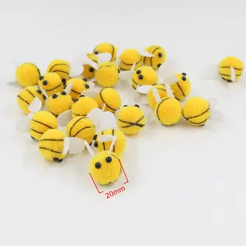 10buc/mult 20mm minge de Plus albine Cap Pufos PomPoms Copii DIY Manual pentru Ambarcațiunile de Scrapbooking Papusa pentru Craft Supplies