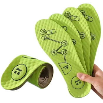 Noua Pereche De Pantofi De Masaj Moale Deodorant Funcționare Sport Insoles De Șoc-Absorbant Respirabil Dezodorizare Pad Moale
