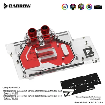 Barrow BS-GIX3070-PA GPU Apă, Bloc Pentru GIGABYTE AORUS RTX 3070 MASTER Acoperire Completă ARGB GPU Cooler de PC de Răcire cu Apă
