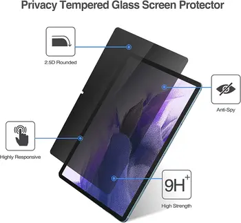 Filtru de confidențialitate Sticlă Călită Film Anti-Spy Scut Protector de Ecran pentru Lenovo Tab P12 Pro 12.6 Inch 2021 (TB-Q706F / TB-Q706Z)