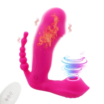 Telecomanda Wireless G Spot Suge Vibratorul Clitoridian Jucarii Sexuale pentru Femei Vibrator Anal Stimulator Clitoridian Dop de Fund pentru Adulti 18
