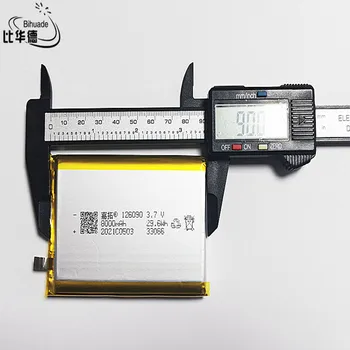 De înaltă calitate, 3,7 V Litiu-polimer 8000mAh 126090 Moale pachet baterie Pentru Banca de Putere Boxe Bluetooth Tablet DVD baterie 2