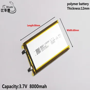 De înaltă calitate, 3,7 V Litiu-polimer 8000mAh 126090 Moale pachet baterie Pentru Banca de Putere Boxe Bluetooth Tablet DVD baterie 4
