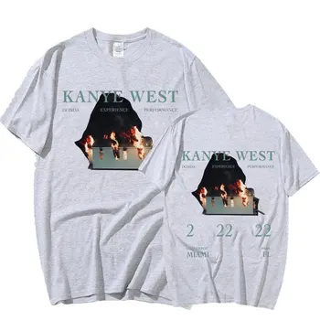 2022 Noi Hip Hop Tricou Kanye West 90 Verso Epocă Grafică Tricou Supradimensionat din Bumbac Tricouri Streetwear Bărbați 4
