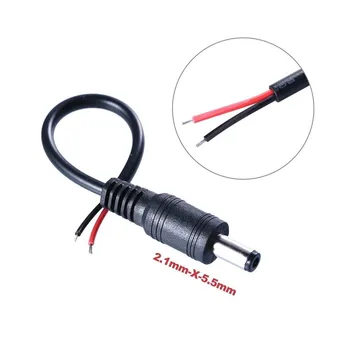 2.1 mm*5.5 mm DC Masculin Feminin Conector de Sârmă de Cupru Conduită Linia de Alimentare Adaptor Jack Plug Cablu Pentru Benzi cu LED-uri de Lumină CCTV Traseu Camer 1