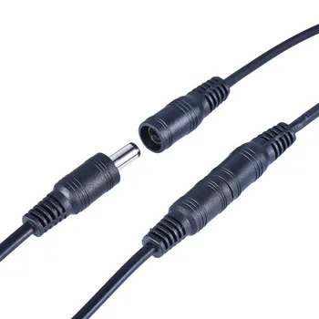 2.1 mm*5.5 mm DC Masculin Feminin Conector de Sârmă de Cupru Conduită Linia de Alimentare Adaptor Jack Plug Cablu Pentru Benzi cu LED-uri de Lumină CCTV Traseu Camer 3