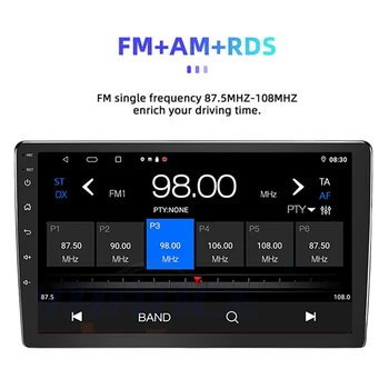 1 DIN Radio Auto cu Ecran Tactil 10.1 Inch Reglabil 8 Core de Navigare GPS Android 10 Stereo Auto Jucător de Radio pentru Carplay