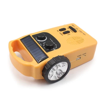 Solar Manivela Receptor Radio Mini Portabil AM/FM Radio Vreme cu Lumina de Urgență Alarmă de Supraviețuire în aer liber Unealta EDC