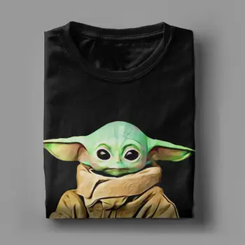 Copilul Yoda Unisex Tricouri Pentru A-I Apăra Star Wars Pescarusi Barbati Tricouri Cu Maneci Scurte Echipajul Gât T-Shirt Din Bumbac Cadou De Îmbrăcăminte 3