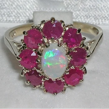 Simplu încrustat Violet Alb Diamant tipul de Piatră prețioasă Inel de Logodnă, Aniversare Bijuterii suvenir dimensiuni de 6-10
