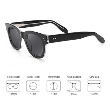 CATERSIDE 2021 Polarizat ochelari de Soare Barbati Acetat de Mare Cadru Pătrat în aer liber Conducere Ochelari de Personalitate de Brand de Ochelari de Soare UV40 0