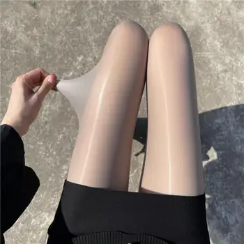 2 buc de Vara Talie Mare Ciorapi de Mătase Femei Sexy Respirabil Elastice Colanți Dresuri Lucioase Netede Anti Cârlig de Partid Ciorapi