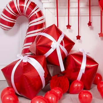 De crăciun, Baloane Folie Moș crăciun om de Zăpadă Elan Copac Xmas Cutie de Cadou Stil Balon Umflat de Crăciun 2023 Petrecere de Anul Nou Decorare
