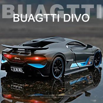 Scara 1:32 Bugatti Divo Chiron Supercar Metal Turnat Sub Presiune Din Aliaj De Jucarii Modele De Masini Camioane Pentru Baieti Copii Copii Vehicule De Colectare