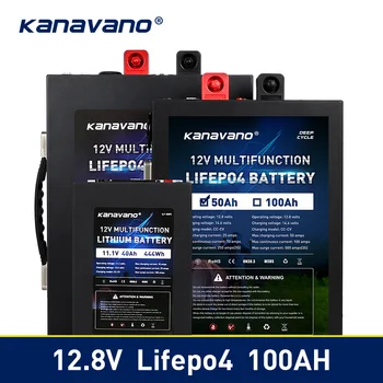Portabil 12V LiFePo4 baterie Litiu fosfat de fier 12.8 V 40ah 50ah 100ah Acumulatorul cu BMS Bord 500A Pentru Invertor Tax Free