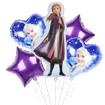 5 Buc Congelate Temă Petrecere De Aniversare Pentru Copii Deco Balon De Folie Set Olaf, Anna Elsa Heliu Globos Copil Jucărie Duș Balon Consumabile Partid