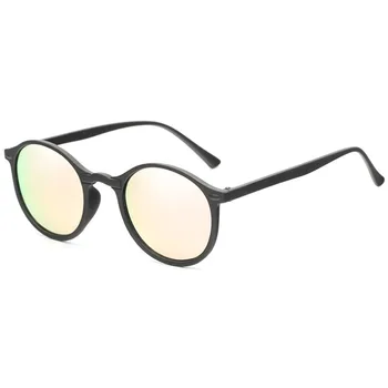 Moda Rotund Polarizat ochelari de Soare Retro Oameni Design de Brand Femei Conducere Shades Ochelari de Soare UV400 Ochelari de Oculos De Sol 2