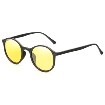 Moda Rotund Polarizat ochelari de Soare Retro Oameni Design de Brand Femei Conducere Shades Ochelari de Soare UV400 Ochelari de Oculos De Sol 3