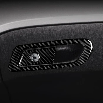 Auto de Interior din Fibra de Carbon Mașină Torpedo Comutator Panou Autocolant Capacul Ornamental Decal Styling Pentru Audi A4 B9 RS4 S4 2017 2018 2019 2020 0