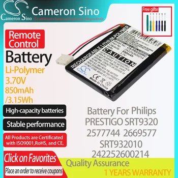 CameronSino Baterie pentru Philips PRESTIGO SRT9320 2577744 2669577 SRT932010 se potrivește Philips 242252600214 Control de la Distanță de baterie 4
