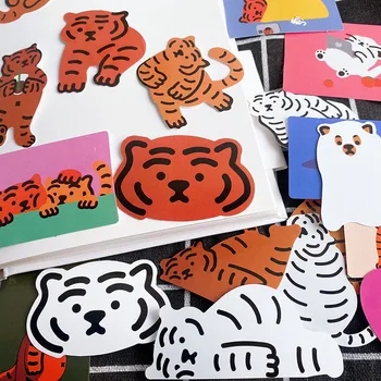 INS Drăguț Tigru Mic Autocolant DIY scrapbooking jurnal mobil fericit plan cadou sigiliu decorare autocolant