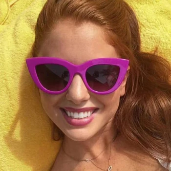 [EL Malus]Retro Ochi de Pisică Cadru de Brand Designer de ochelari de Soare Femei Gri Alb-Negru Lentile Oglindă Sexy si Damele de Ochelari de Soare de sex Feminin
