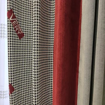 Camera de zi Dormitor Cortina de Moda Zăbrele Împletit Minimalist Modern, de Lux Lumina Umbrire de Izolare Termică la Vanzare