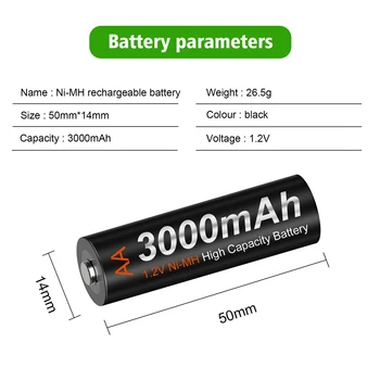 PALO 1.2 V AA Baterie Reîncărcabilă Pentru Aer conditionat Telecomanda Mouse-ul Scară Greutate Ceas Deșteptător Copii Jucărie Baterii NiMH
