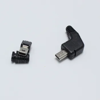2set USB Mini 8 Pini de sex Masculin jack Plug 8P nichelat Cap de Unghi Conector 4 în 1 DIY Negru Prize pentru aparat de Fotografiat Digital