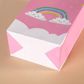 10buc bomboane Curcubeu cutie si Punga de Cadou Dulciuri Bomboane Ambalare cutie nunta copil ziua de nastere copil Rainbow party decor Hârtie de Ambalaj Consumabile